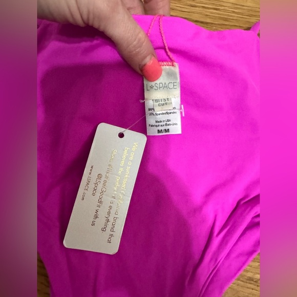 L*Space Harrington Bitsy Bikini Bottom In Bright Fuchsia - Picture 5 of 6